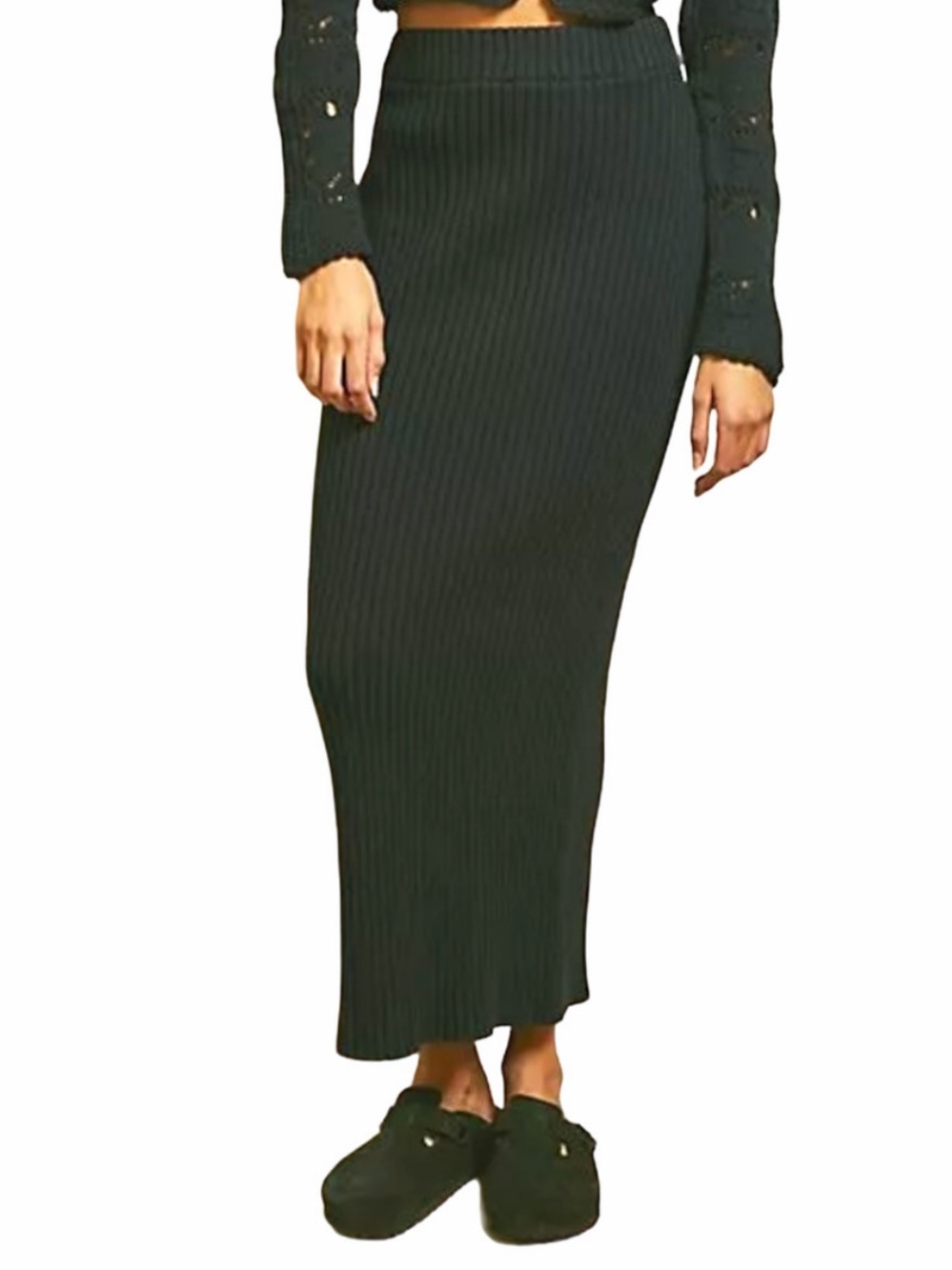 Free people beach Ribbed Knit Maxi Skirt